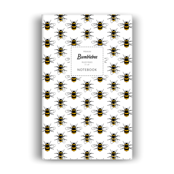 Bumblebee Notebook: White Edition (5x8 inches)