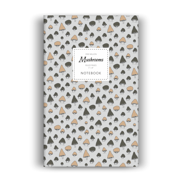 Notebook: One Million Mushrooms - White Edition (5x8 inches)