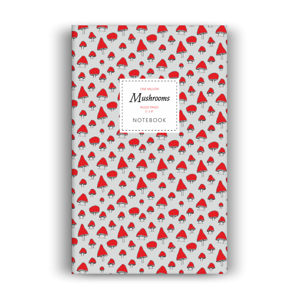 One Million Mushrooms Notebook: Magic Red Edition (5x8 inches)