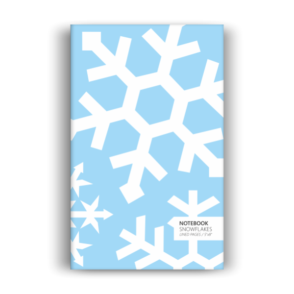 Notebook: Snowflakes - Ice Blue Edition (5x8 inches)