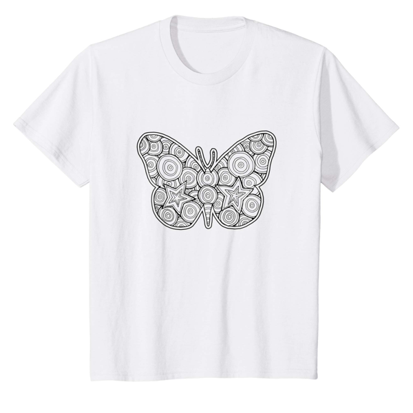 T-Shirt Colouring: Butterfly (Men, Women & Kids)