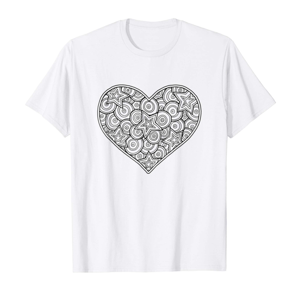 Heart (Men, Women & Kids) | T-Shirt Colouring