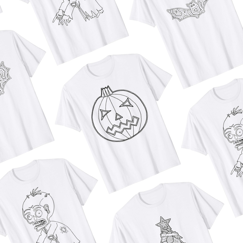 T-shirt Colouring Halloween